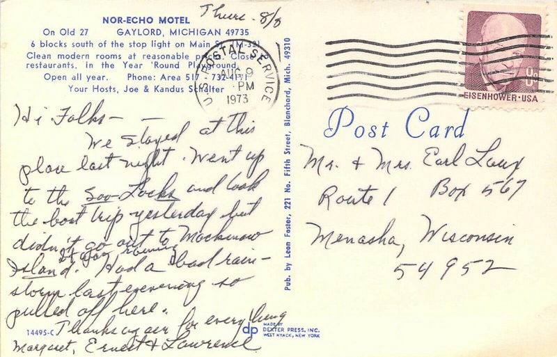Nor-Echo Motel - Old Postcard (newer photo)